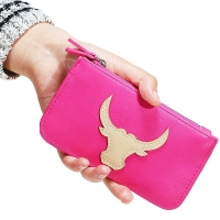 Wallet bull grey/pink