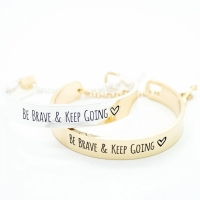 Armband be brave & keep going