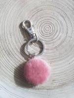 Sleutelhanger fluffy roze