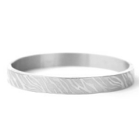 Armband rvs zebra zilver 8mm