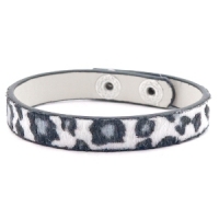 Armband leopard wit