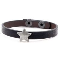 Armband stud star metallic black