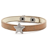 Armband stud star  metallic brown copper