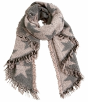 Sjaal wooly star taupe