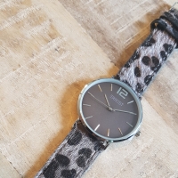 Horloge leopard grijs-grijs
