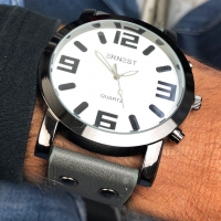 Horloge Brixton grijs-wit