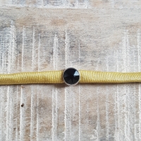 Armband stretch geel met swarovski #3