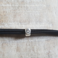 Armband stretch zwart met swarovski #1
