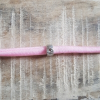 Armband stretch pink met swarovski #1