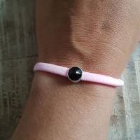 Armband stretch pink met swarovski #3
